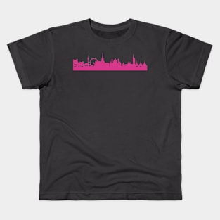 Vienna skyline pink Kids T-Shirt